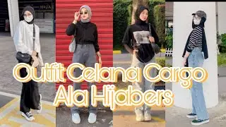 Outfit Celana Cargo Ala Hijabers | tampil simpel namun tetep kece ✨ Link Produk Cek di Deskripsi 🌼