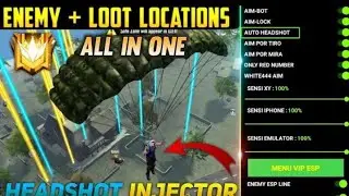 Free fire VIP Injector 100% Anti Bann😱‼️ESP Name+Enemy+Loot Location🤫‼️Free fire headshot injector