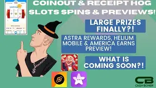 CoinOut & Receipt Hog Slot Spins! - Results & Previews! Astra, Helium Mobile, American Earns & More!