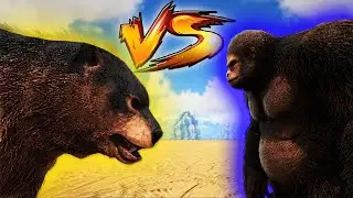 DIREBEAR VS GIGANTOPITHECUS | 1 VS 1 | GORILLA VS BEAR | Ark Short Battles | Thyrulous | #Shorts (7)