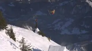 Frontside Double Cork 1080 on a kicker with Nicolas Muller
