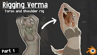 3D Character Rigging Timelapse - Part 1, Torso, Hips and Shoulders