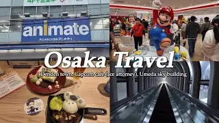 exploring osaka as an otaku | denden town, capcom cafe and umeda