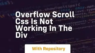 overflow scroll css is not working in the div