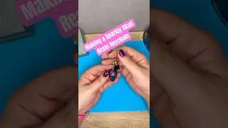 Making a Sparkly Skull Resin Keychain