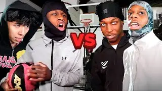 Ray & Rakai VS Reem & Madi HEATED 2v2 Basketball At The AMP House!
