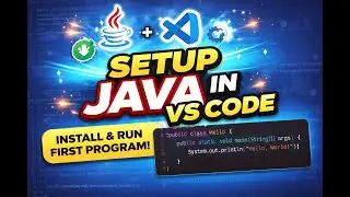 How to Run Java in VS Code | Setup | Download, Install & Run First Program | JDK + Hello World#java