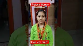 palas flower garland &band#palas flower gajra#holispecial diy#palash flower craft