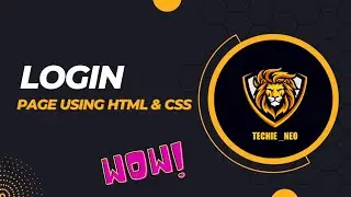 Simple Login Page Using HTML CSS | @Techie_Neo #login #css