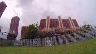Red Road Flats exploading