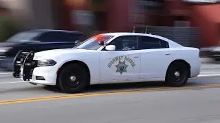 Rare White Charger! CHP Responding Code 3 to a Vehicle Accident