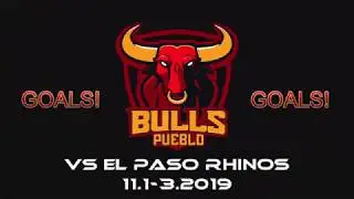 GOALS & Highlights! Pueblo Bulls vs El Paso Rhinos 11.1-3.2019