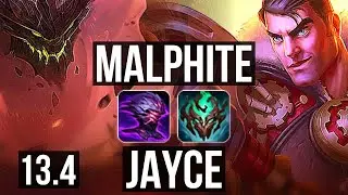MALPHITE vs JAYCE (TOP) | 7/2/6, Godlike, Rank 10 Malph | KR Challenger | 13.4