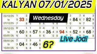 Kalyan Trick Today 07-01-2026 | Kalyan Open & Panel Line