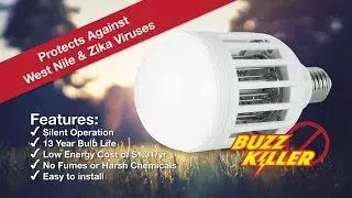 Buzz Killer Mosquito Zapping LED Light Bulb