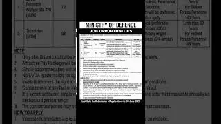 #ministry #of #defence #jobs #latestupdates #latestjobs #allpakjobs #viralvideo #foryou #army