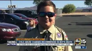 Child abuse charges recommended in boy's death while hiking