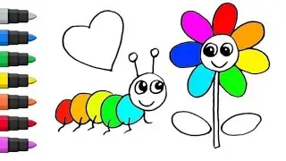 Flawer drawing for beginners colouring toddlers easy draw, how to draw sunflower, flower drawing 