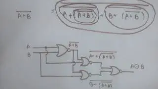 XOR and XNOR gate using NOR gate