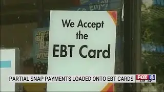 Partial SNAP benefits loaded onto EBT cards
