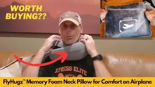 FlyHugz&trade; Neck Travel Pillow - Memory Foam Neck Pillow for Comfort on Airplane | Worth Buying?