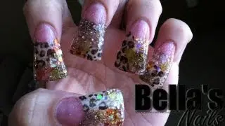 Uñas Acrilicas Leopardo de Abanico (pato)