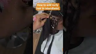 how to add curly hair to bohotwist #islandtwist#bohotwist ropetwist Senegalesetwist #twostrandtwist