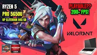 VALORANT Test on HP EliteBook 845 G8/G7 | Ryzen 5 Pro 5650U | 16GB RAM | Vega Graphics