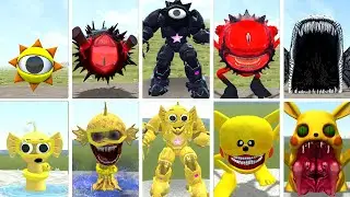 ALL SPUNKI BLACK SUN VS SPUNKI BEACH EVOLUTION BATTLE IN GARRY'S MOD