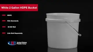 White 2 Gallon HDPE Bucket | U.S. Plastic Corporation&reg;