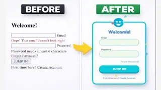 Before vs After login page !!