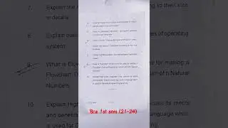 bca 1st sem computer fundamentals question paper