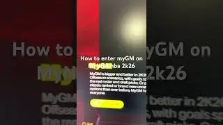 How to enter myGM on MyNBA nba 2k26