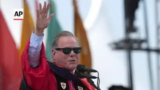 Warner CEO booed at Boston University as supporters of writers&rsquo; strike picket outside