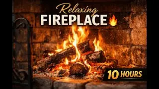 Relaxing Fireplace Ambience 10 Hours | Cozy Fire Sounds for Sleep