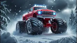 Monster Truck Snowstorm 🚚❄️🎶 | Nursery Rhymes & Kids