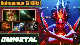 Immortal Queen of Pain Off Lane 🛡️ Legendary 13 Kills! Dota 2 DotaPulse Highlight Gameplay