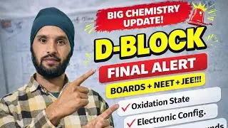 👉 D-Block Elements Full Chapter | Most Important for NEET & Board Exam