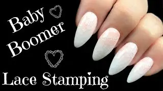 BABY BOOMER LACE STAMPING | BRIDAL NAILS
