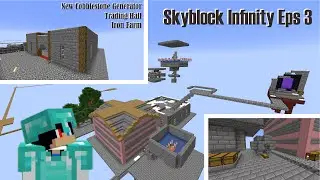 Iron Farm, Trading Hall & Stone Generator - Skyblock Infinity #3