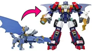 Upgrading LEGO Ninjago Zane's Ultra Combiner Mech(Head, Chest, Backpack)