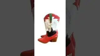 BIG APPLE COWBOY BOOTS. Check out the full painting process of these boots on my channel!