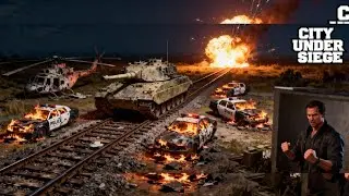GTA Tank Rampage: Train Ko Fodna IMPOSSIBLE? 🤯 6 Star Police Chase With My 