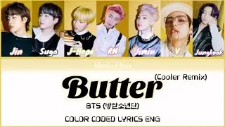 BTS (방탄소년단) - Butter (Cooler Remix) (COLOR CODED LYRICS ENG)