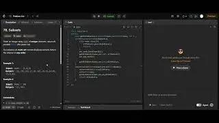 Leetcode problem no. 78. Solution using C++ language. #leetcode #problemsolving #dsa #c ++ #new