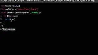 Learn Swift : Generics (Chapter 22 Lesson 1)