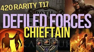 POE 3.25 | Defiled Forces Chieftain | T0 Unique Farm | 420% Rarity in Pandemonium/Terror/Legend T17