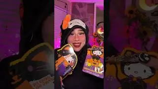 Hello Kitty Halloween Skincare🎃🖤 #asmr #asmtingles #shorts