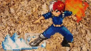 Finishing Todoroki with Perler beads