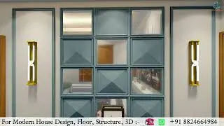 Modern Hall Interior Design 2025 | Hall + Mandir + 3D Walkthrough Ideas